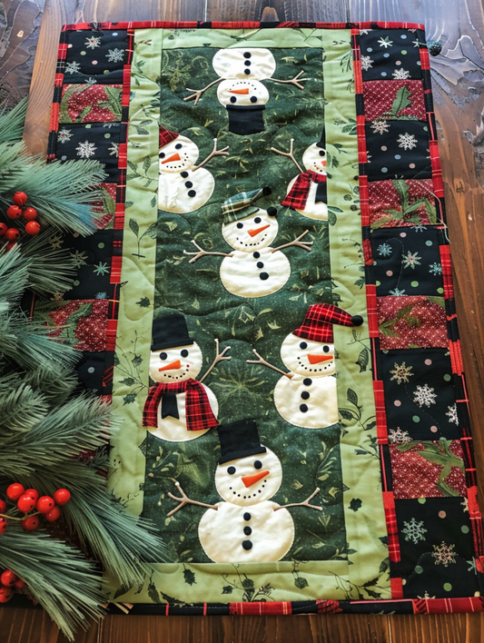 Christmas Snowman TAI010824026 Quilted Table Runner