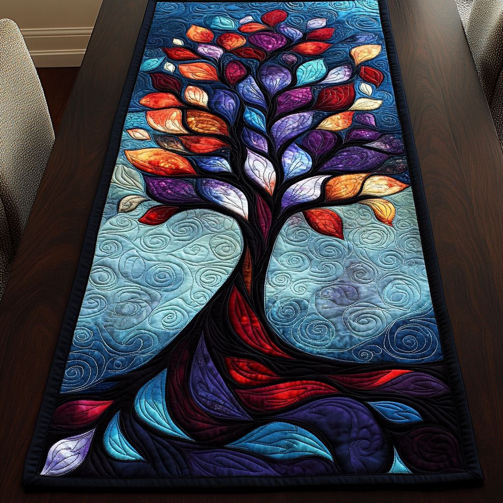 Tree Of Life TAI101224592 Quilted Table Runner