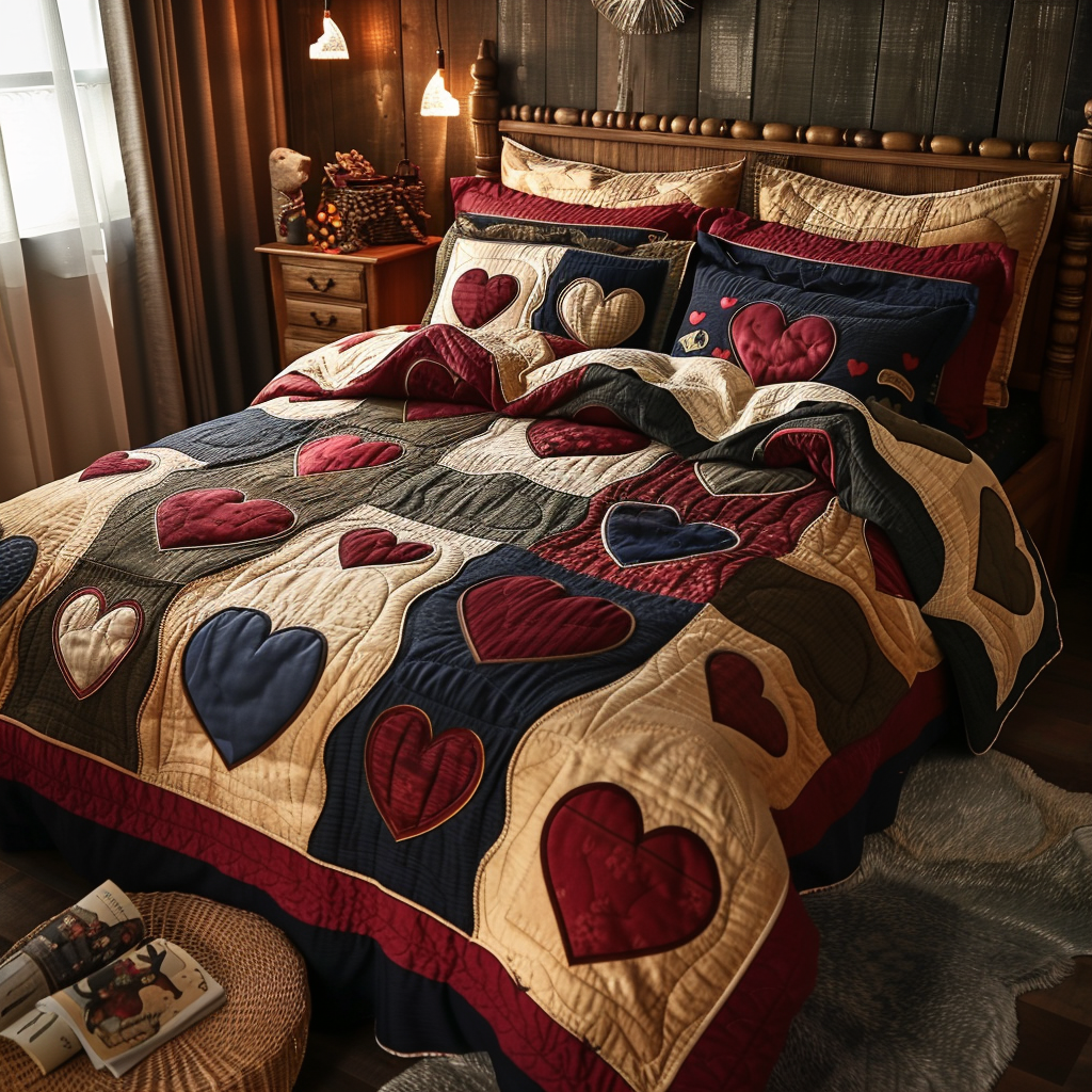 Heart TAI170724067 Quilt Bedding Set