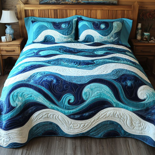 Sea Wave TAI111124182 Quilt Bedding Set