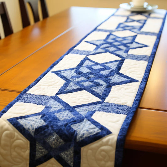 Jewish Star Of David TAI040124402 Quilted Table Runner