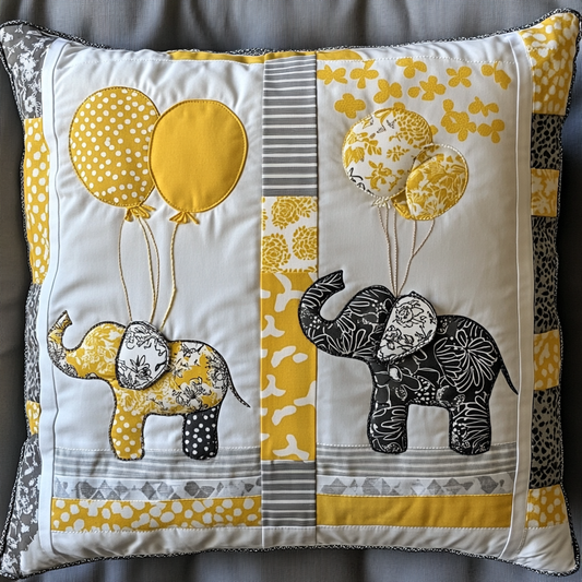 Elephant TAI181024519 Quilted Pillow Case