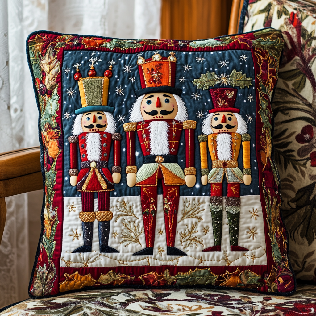 Christmas Nutcracker TAI181024469 Quilted Pillow Case