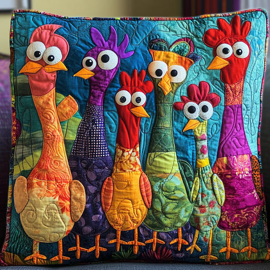 Chicken TAI041024584 Quilted Pillow Case