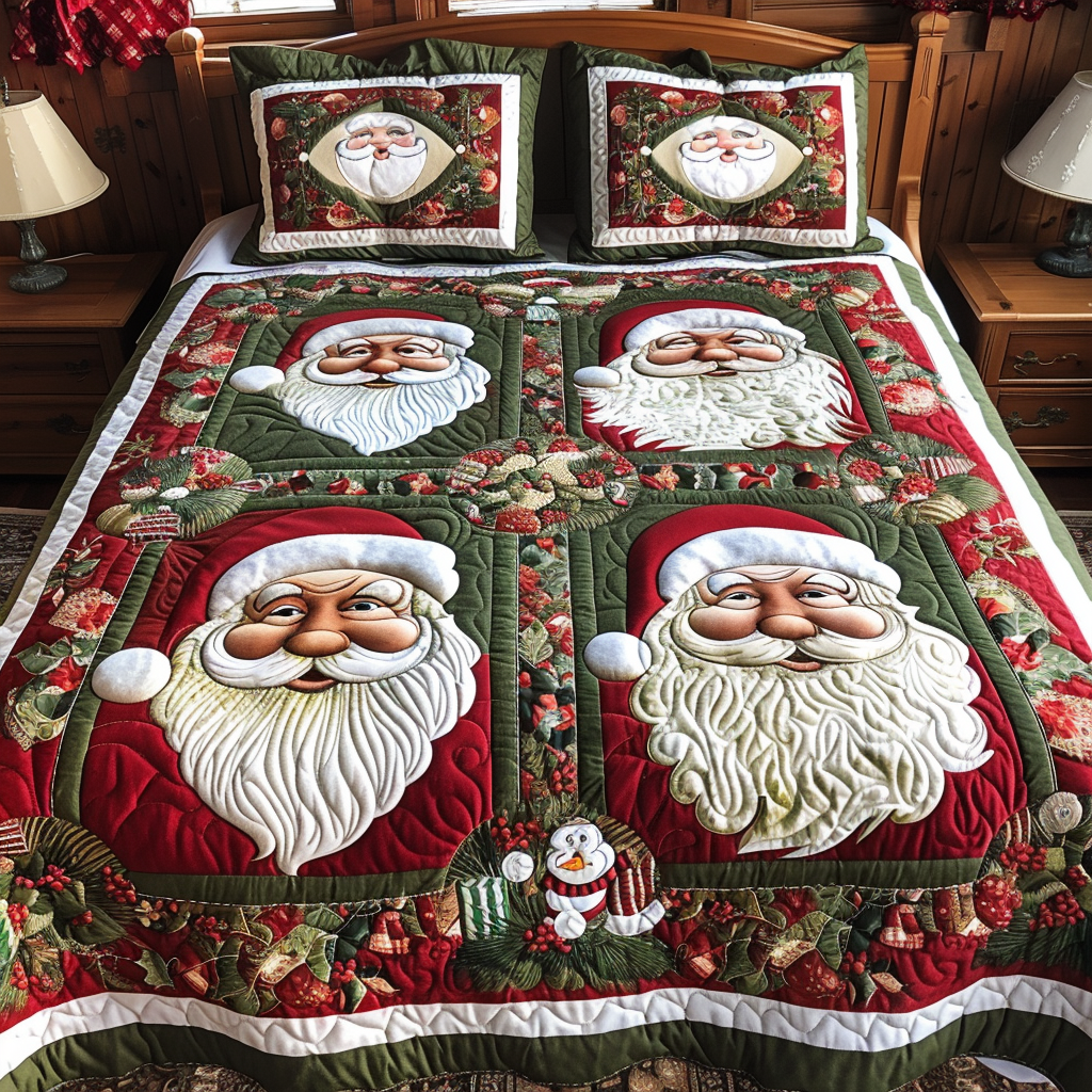 Christmas Santa TAI111124187 Quilt Bedding Set