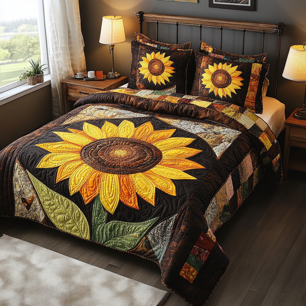 Sunflower DAI190824293 Quilt Bedding Set