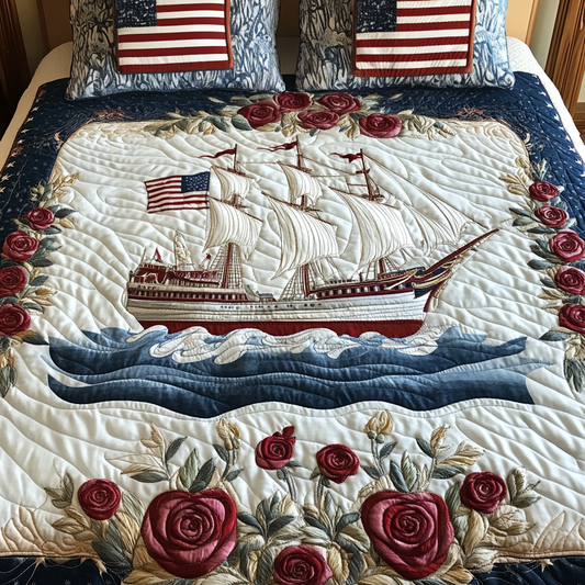 Patriotic Ship DAI051224133 Quilt Bedding Set