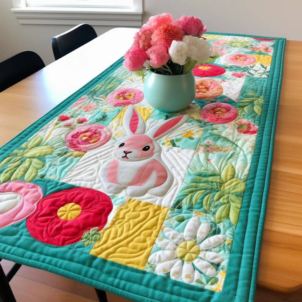 Rabbit TAI260224385 Quilted Table Runner