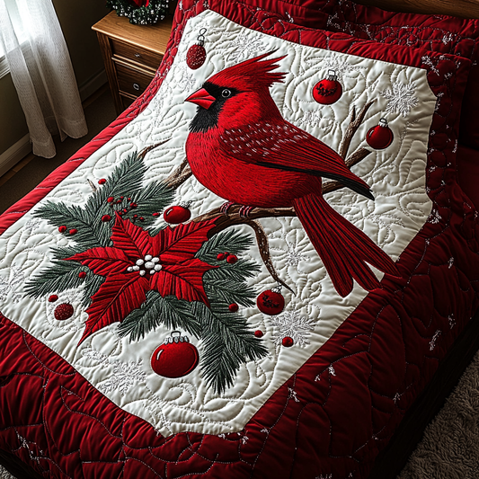 Christmas Cardinal TAI201124396 Quilt Blanket