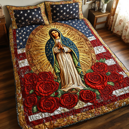 Patriotic Mother Mary DAI231124099 Quilt Bedding Set