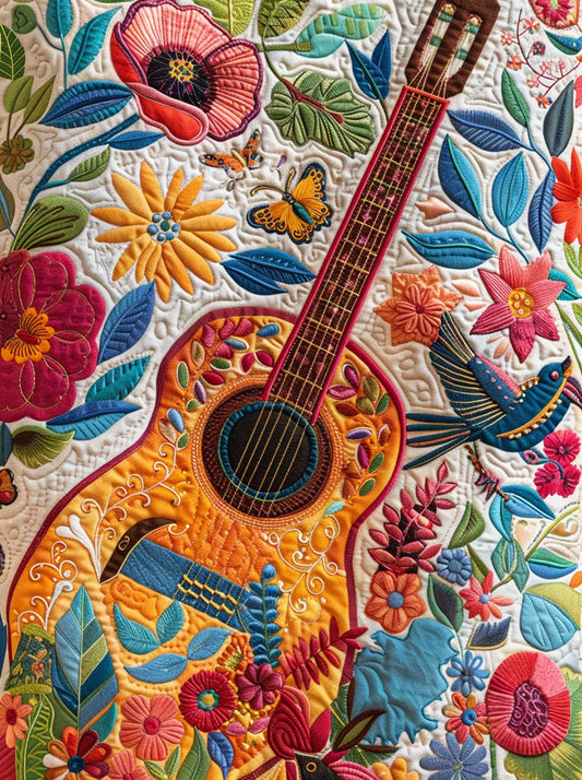 Guitar TAI240424085 Quilt Blanket