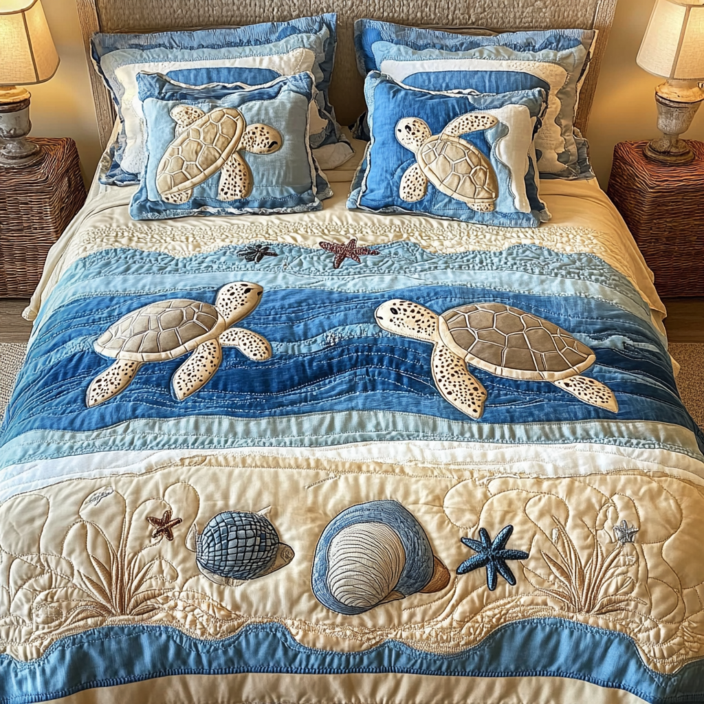 Sea Turtle TAI201124037 Quilt Bedding Set