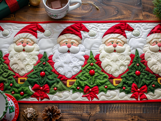 Christmas Santa TAI111124374 Quilted Table Runner