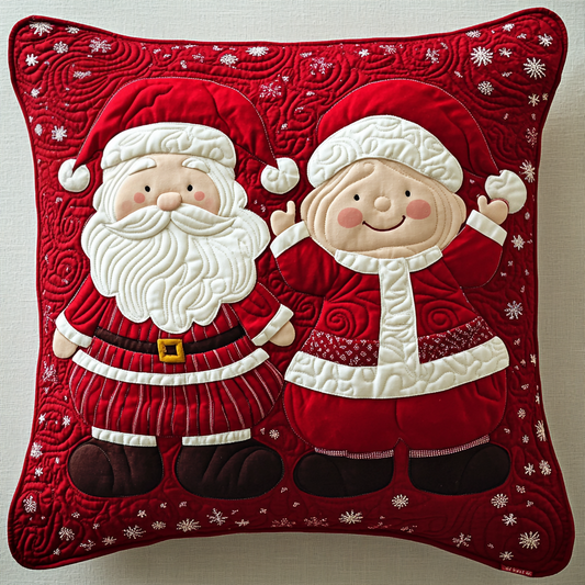 Mr And Mrs Claus DAI111124586 Quilted Pillow Case