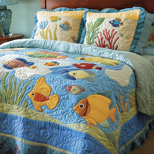 Fish DAI280824049 Quilt Bedding Set