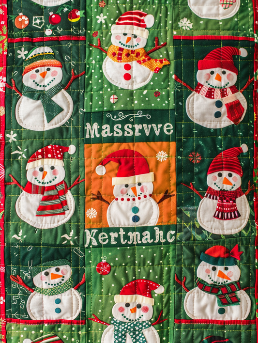 Christmas Snowman TAI010824028 Quilted Table Runner