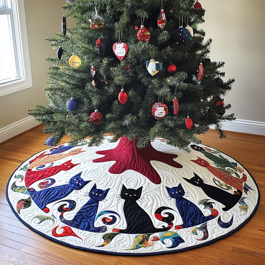 Cats TAI041024032 Quilted Tree Skirt