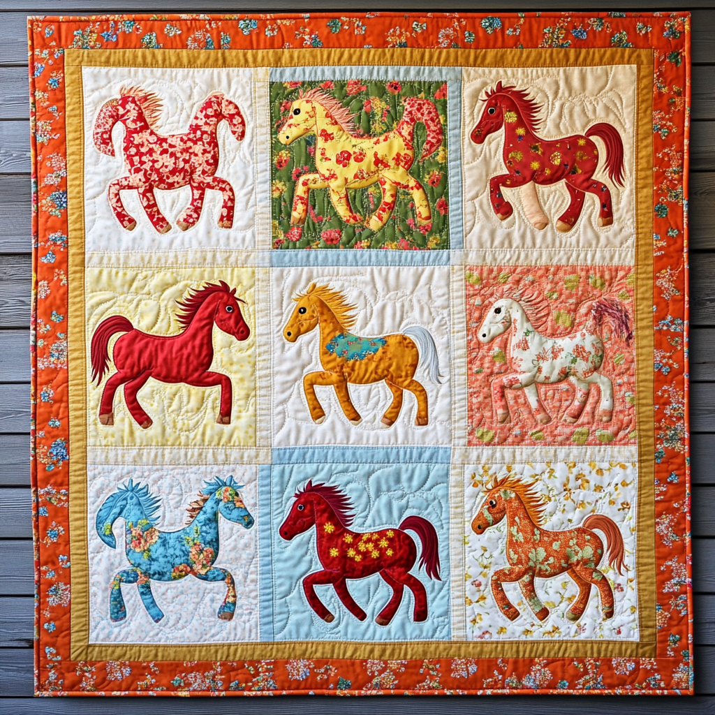 Horse DAI080824016 Quilt Blanket