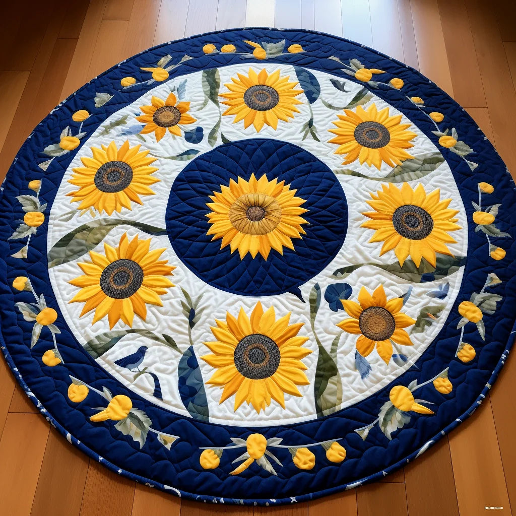 Sunflower TAI221223109 Quilted Round Mat