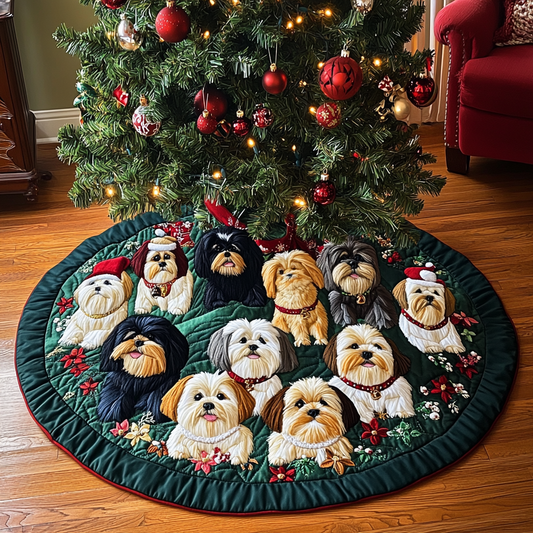 Shih Tzu TAI111124395 Quilted Tree Skirt