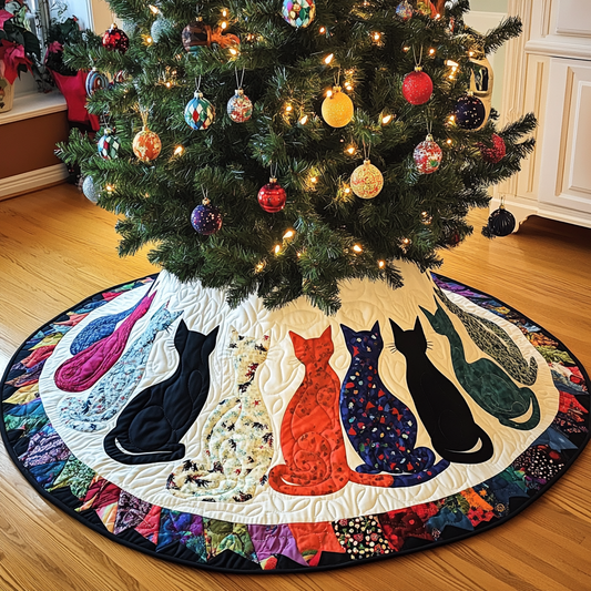 Cats TAI041024023 Quilted Tree Skirt