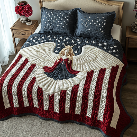 Patriotic Angel DAI231124108 Quilt Bedding Set