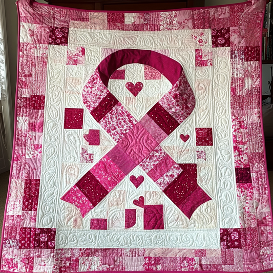 Breast Cancer Ribbon TAI101224160 Quilt Blanket