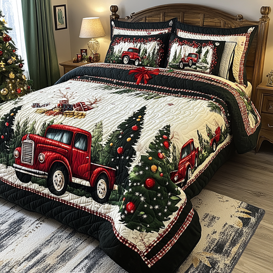 Christmas Truck TAI041024556 Quilt Bedding Set