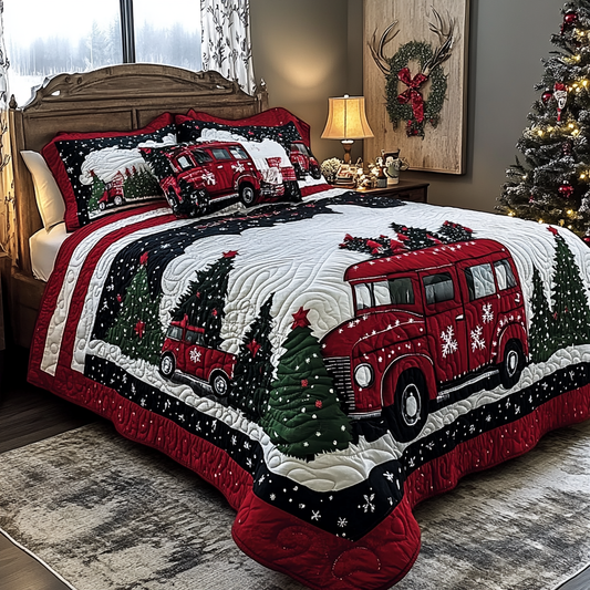 Christmas Truck TAI041024554 Quilt Bedding Set