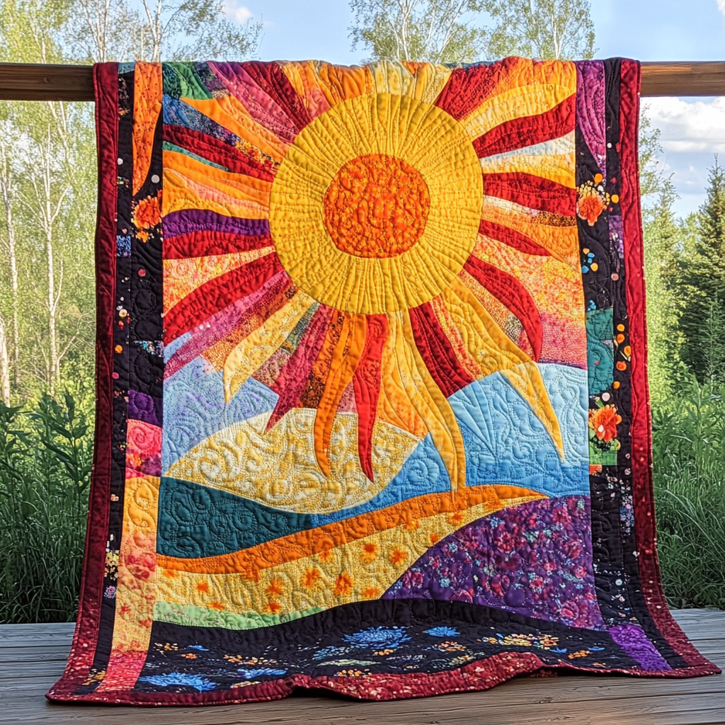 Hippie Sun TAI021024270 Quilt Blanket