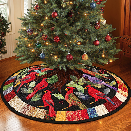 Christmas Cardinal TAI021024175 Quilted Tree Skirt