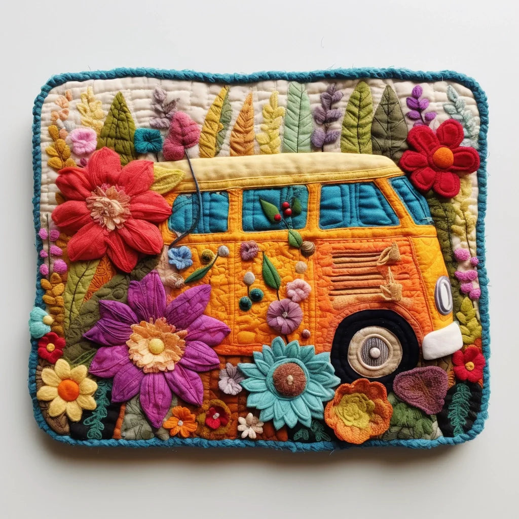 Hippie Caravan TAI040124326 Quilted Placemats