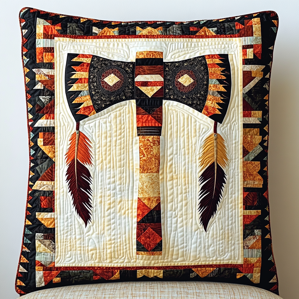 Native American Axe DAI171224123 Quilted Pillow Case