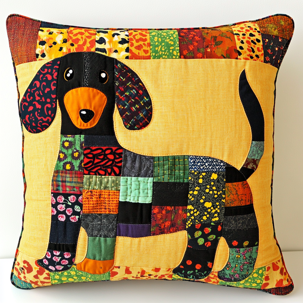 Dachshund TAI130824293 Quilted Pillow Case