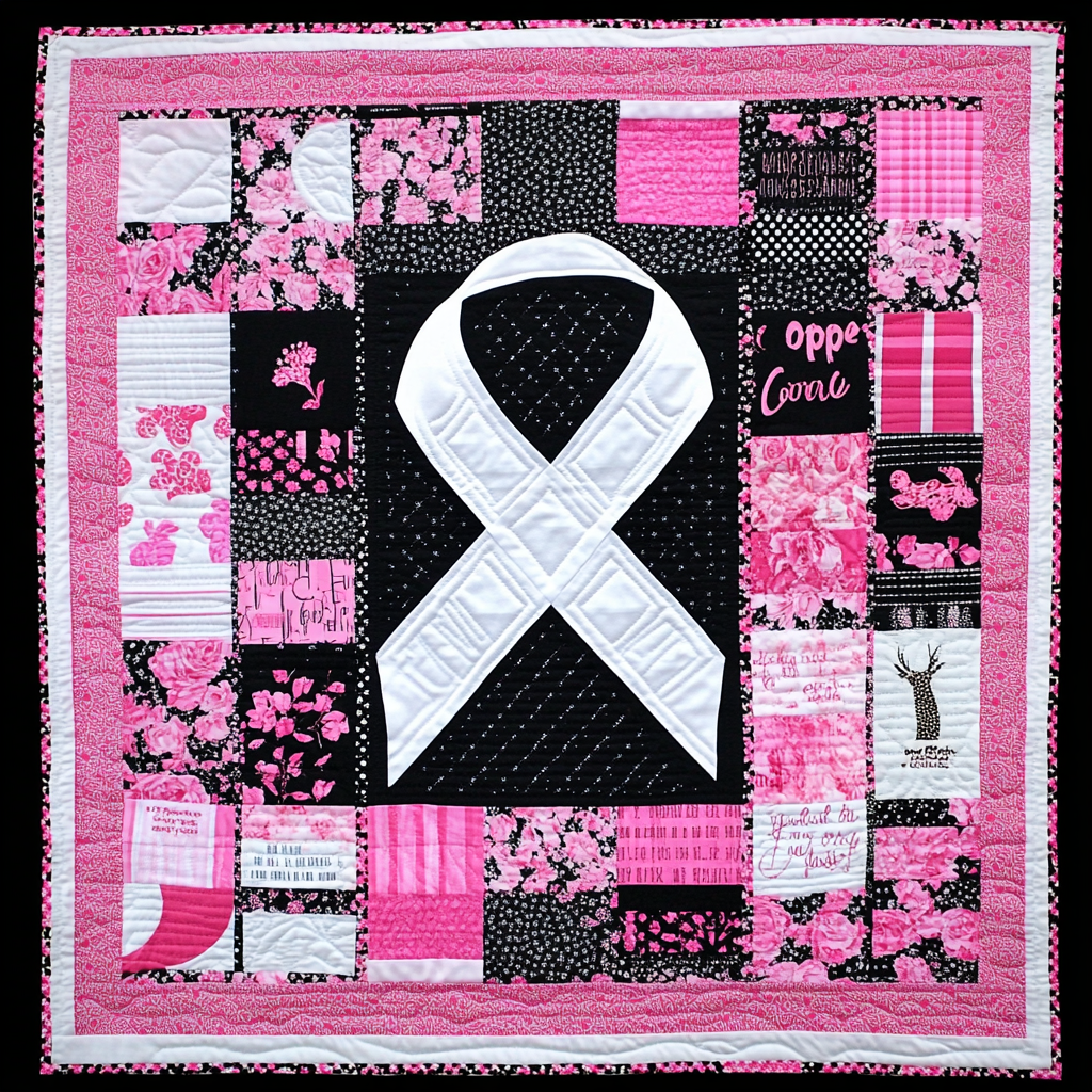 Breast Cancer Ribbon TAI101224129 Quilt Blanket