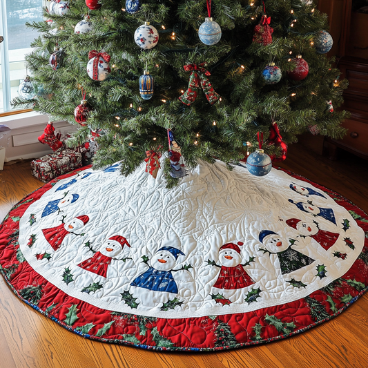 Christmas Snowman DAI040924078 Quilted Tree Skirt