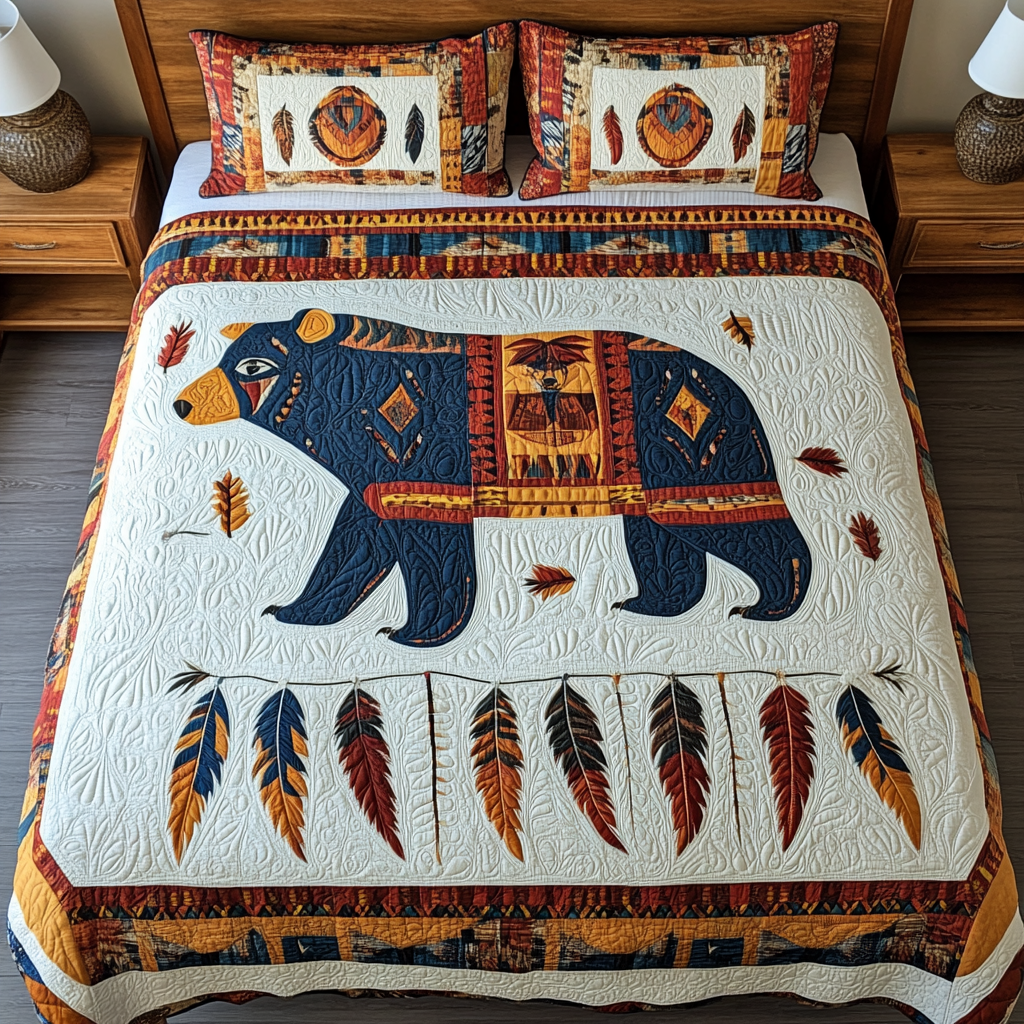 Native American Bear DAI241224277 Quilt Bedding Set