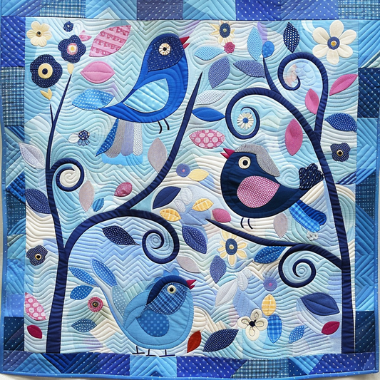 Blue Birds TAI251124175 Quilt Blanket