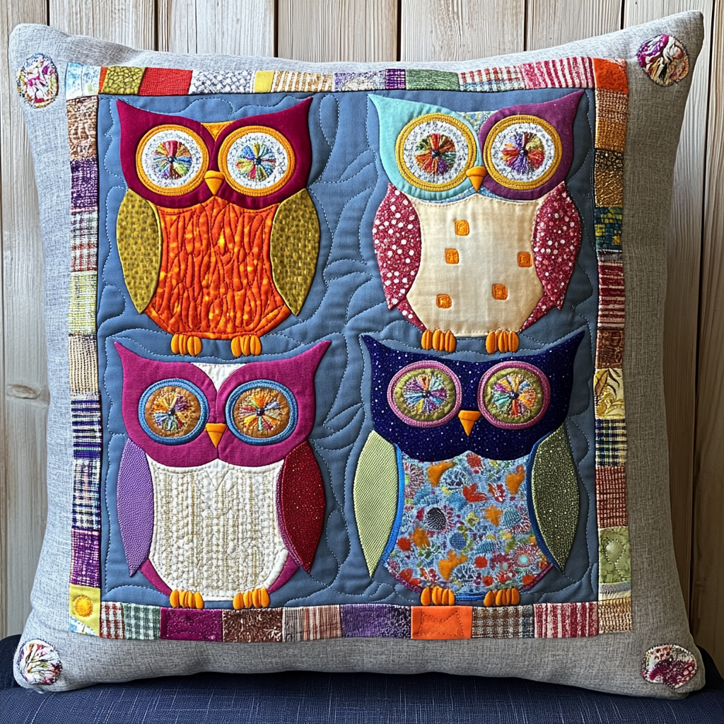 Owl DAI230924120 Quilted Pillow Case