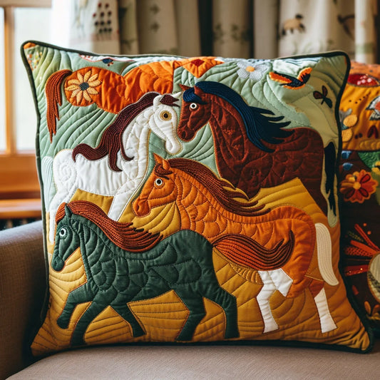 Horse TAI060324293 Quilted Pillow Case