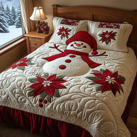 Christmas Snowman TAI141124038 Quilt Bedding Set