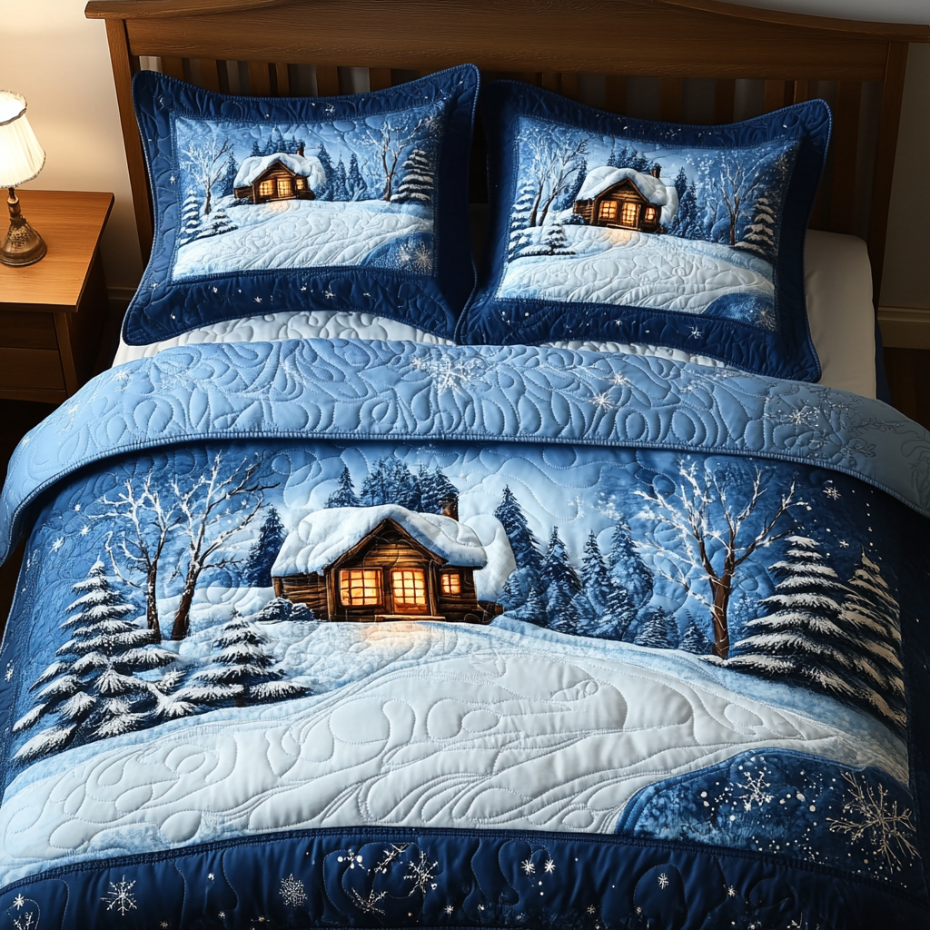 Snowy Landscape TAI201124081 Quilt Bedding Set