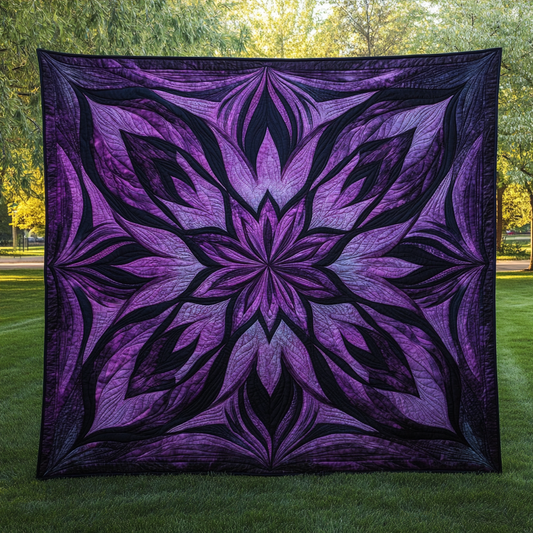 Purple Flower TAI080824151 Quilt Blanket