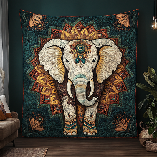 Mandala Elephant DAI241224429 Quilt Blanket