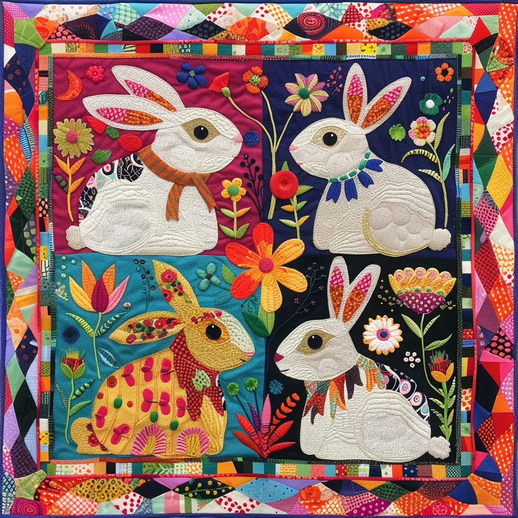 Bunny TAI060324167 Quilted Placemats