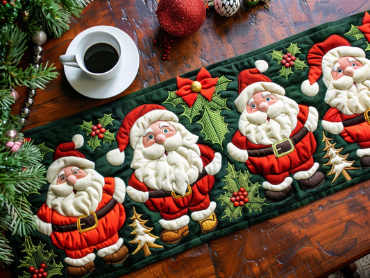 Christmas Santa TAI111124371 Quilted Table Runner