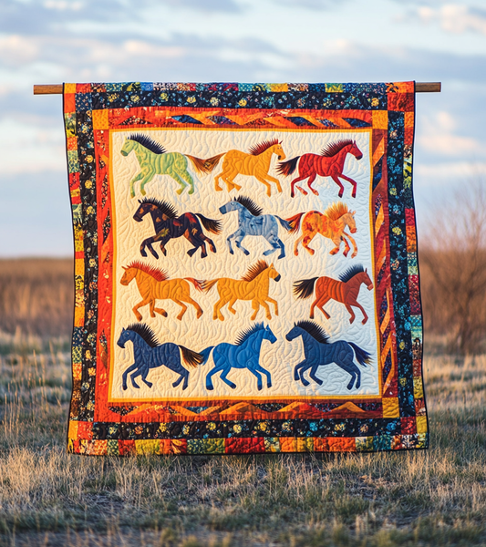 Native American Horse DAI090924080 Quilt Blanket