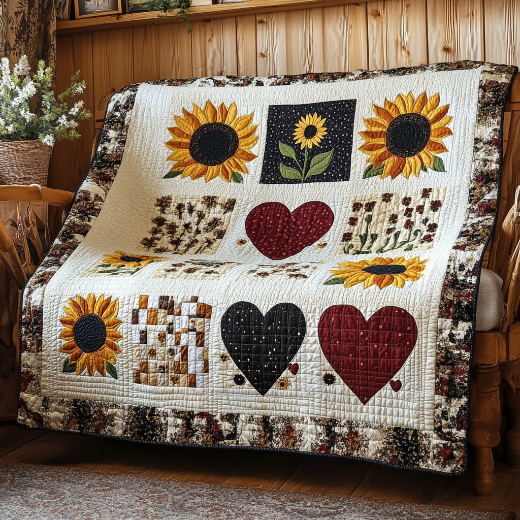 Sunflower DAI070824130 Quilt Blanket