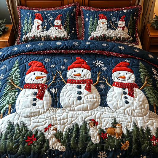 Christmas Snowman TAI201124012 Quilt Bedding Set