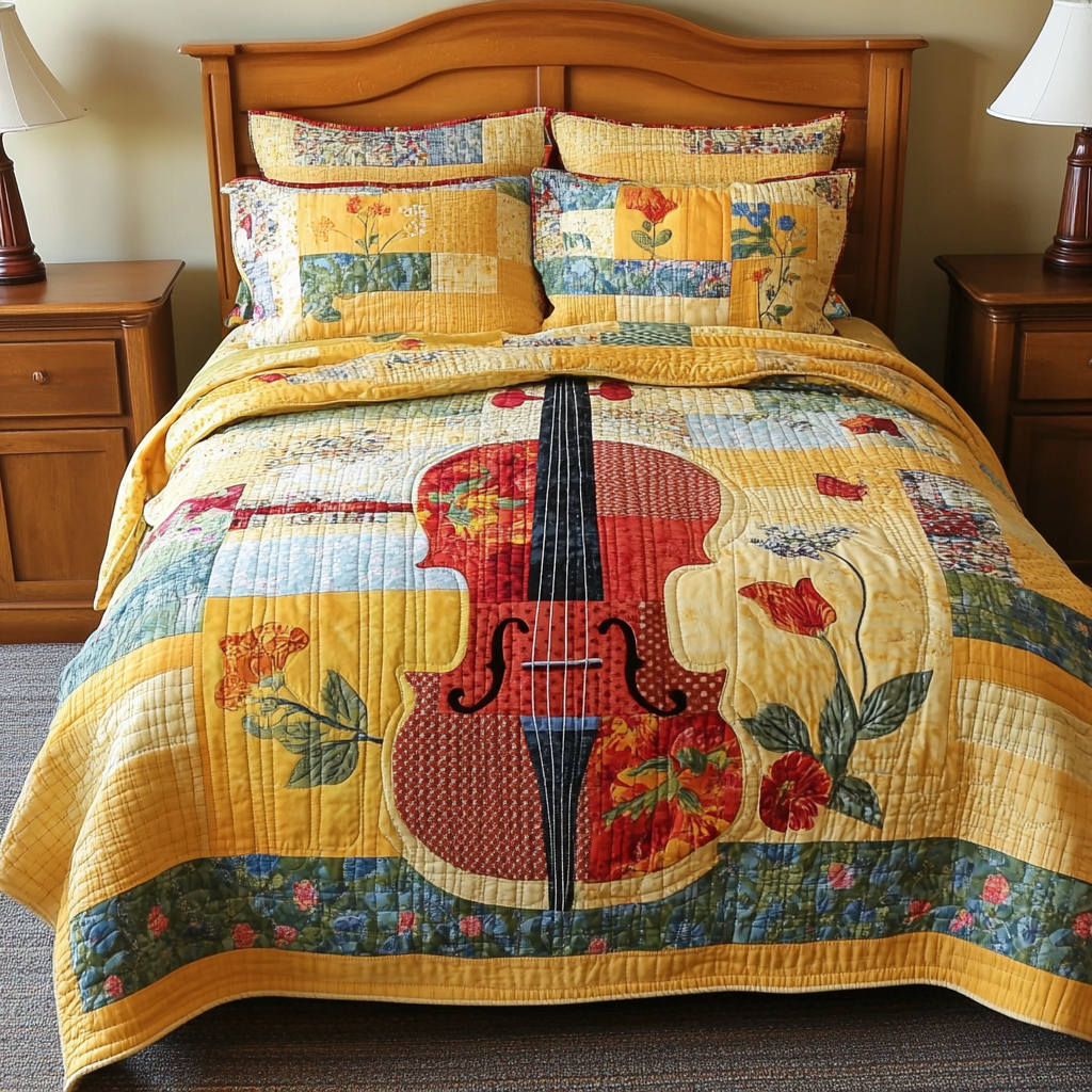 Violin DAI281124129 Quilt Bedding Set